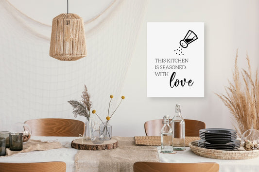 Kitchen Print | This Kitchen Is Seasoned With Love | Quote Print