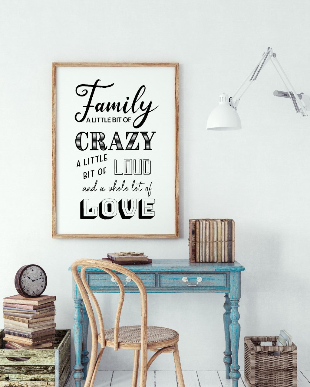 Family Print | Family - Crazy, Loud, Love | Positive Print | Motivational Print