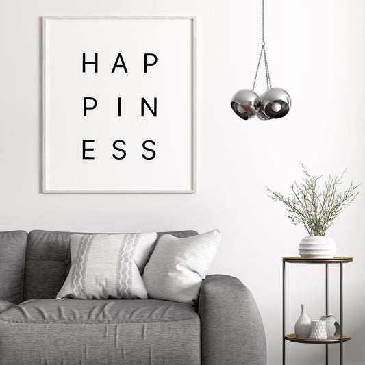 Quote Print | Happiness | Motivational Print | Positive Print