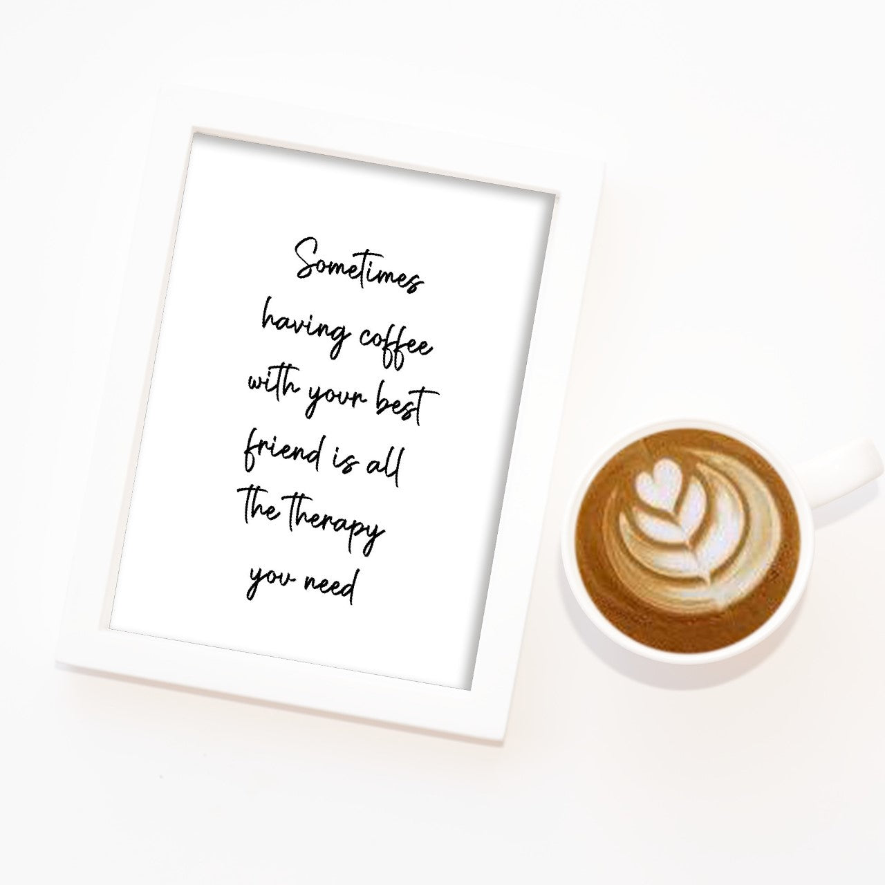 Kitchen Print | Coffee With Your Best Friend | Quote Print | Coffee Print