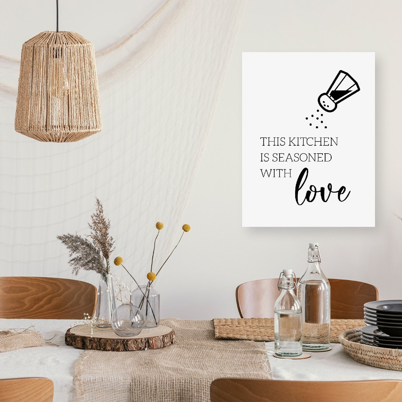 Kitchen Print | This Kitchen Is Seasoned With Love | Quote Print